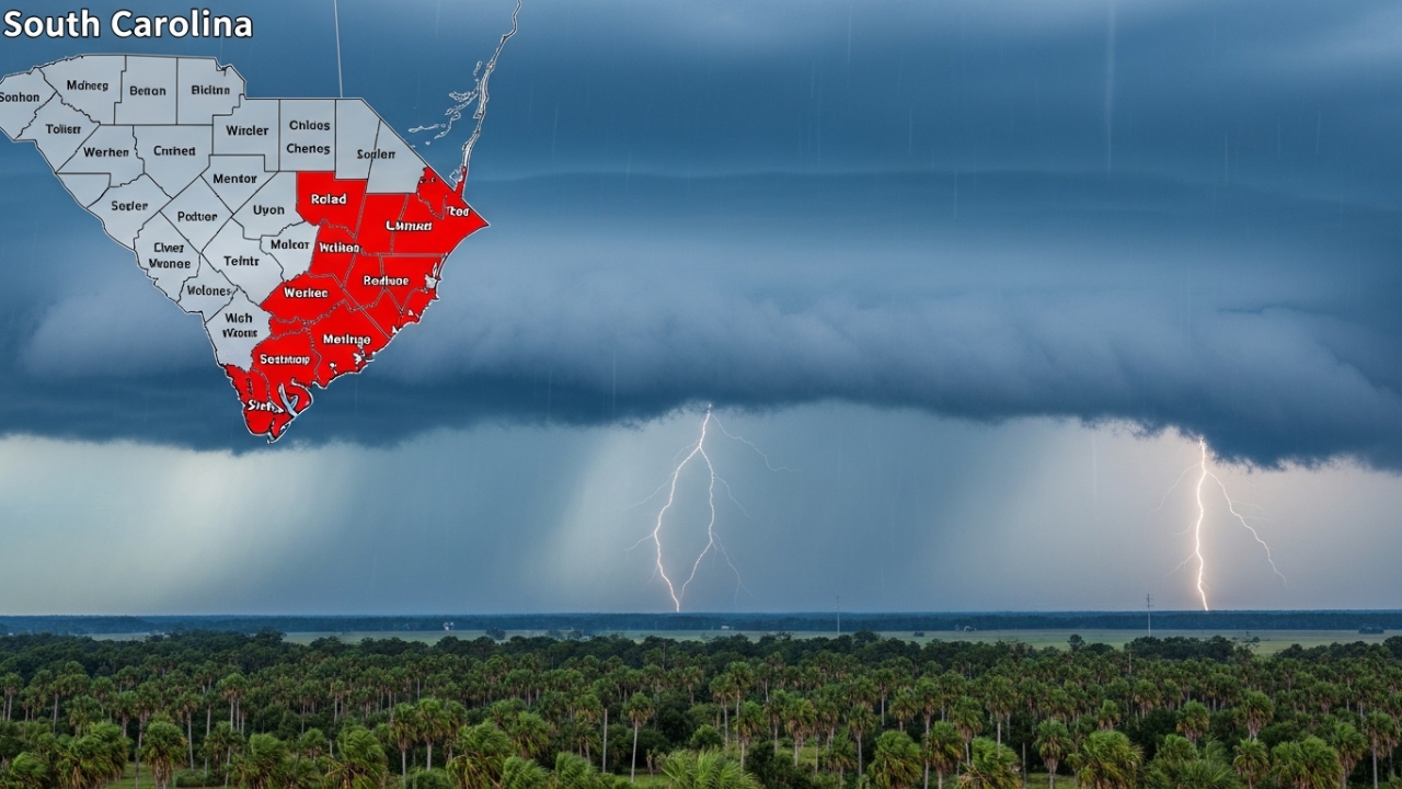 Multiple Severe Thunderstorm Alerts Issued for South Carolina Counties