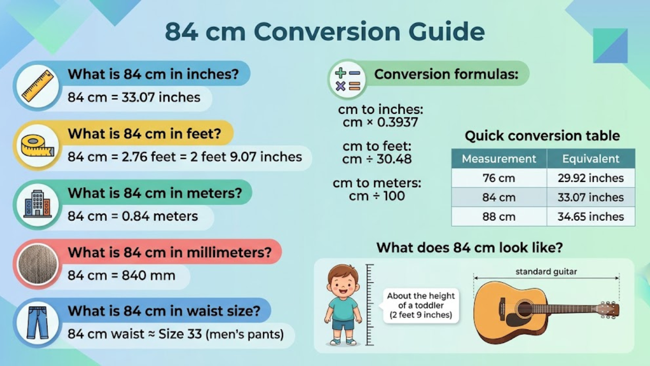 Cm 84 Conversion: Easy Guide to Inches, Feet & More