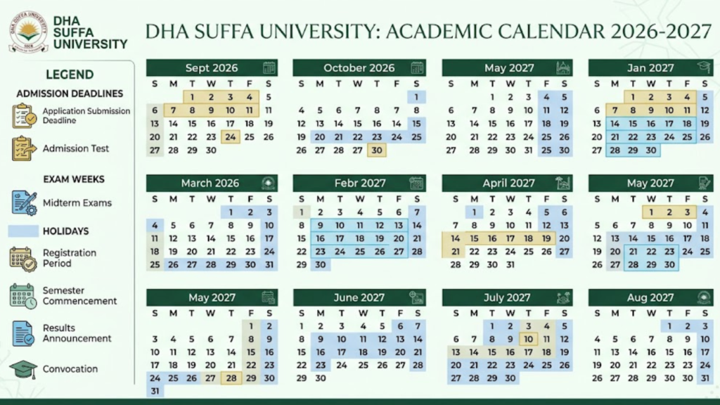 DSU Academic Calendar 
