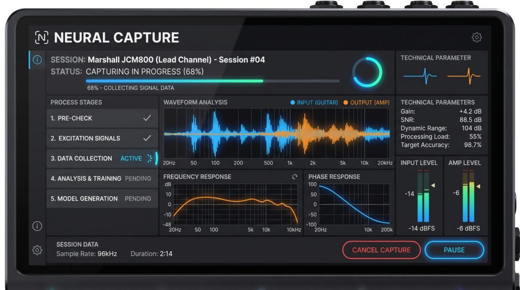 Neural capture interface on screen