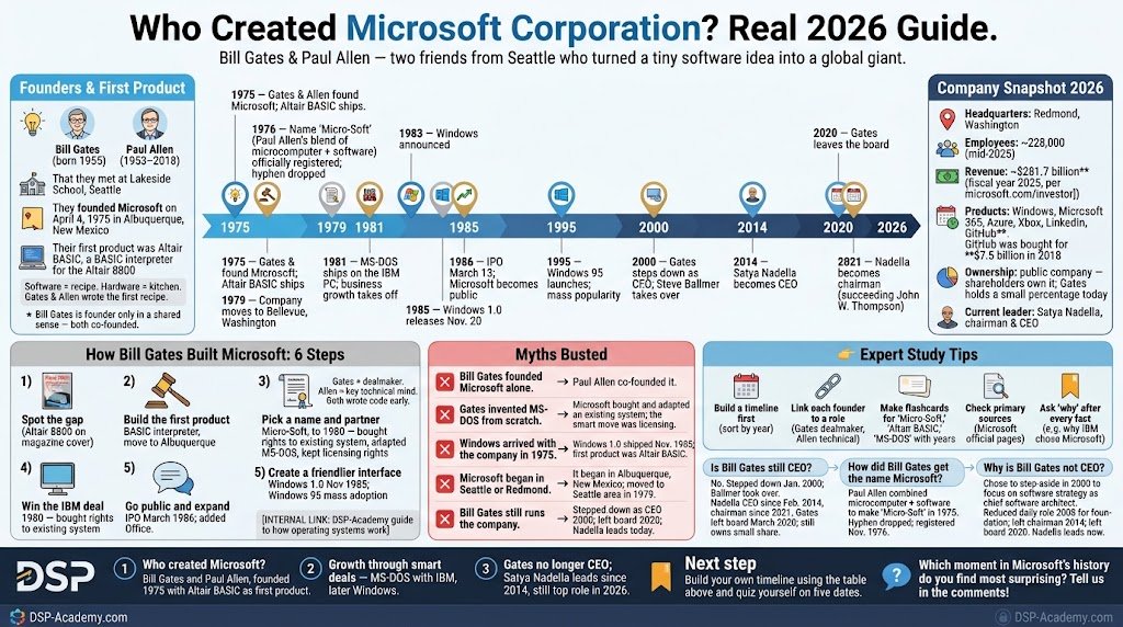 Who Created Microsoft Corporation? The Real Story