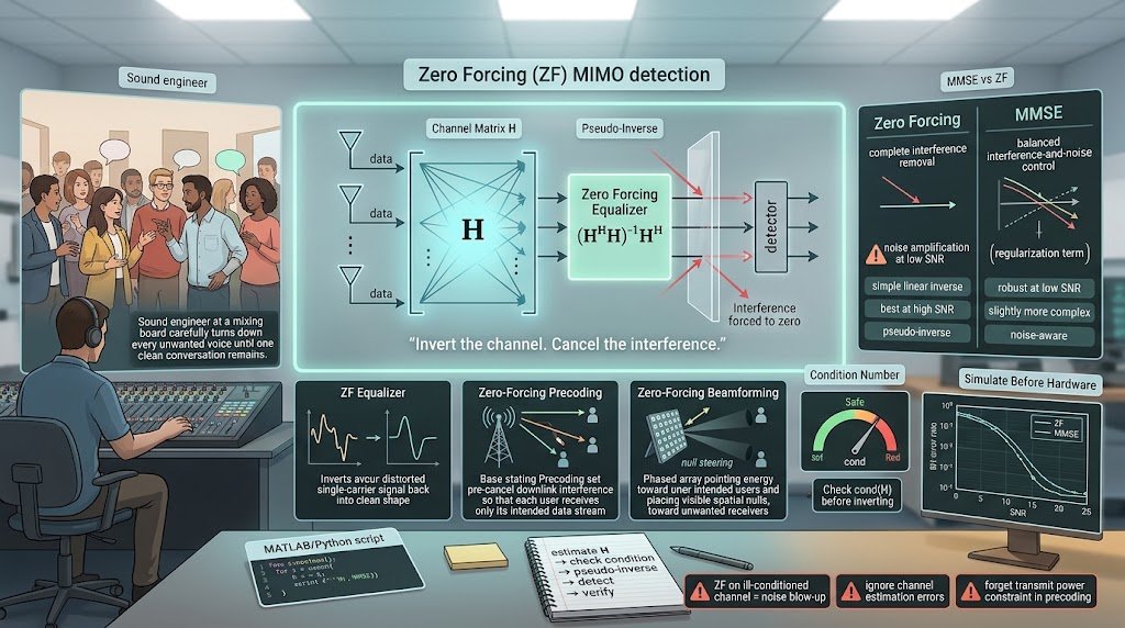 Zero Forcing Explained: A Simple Guide for MIMO and Beamforming
